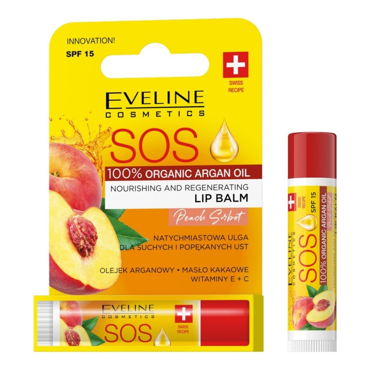 Eveline SOS Pomadka ochronna Peach Sorbet