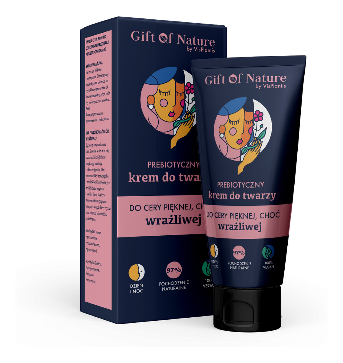 Prebiotyczny krem do twarzy do cery wrażliwej