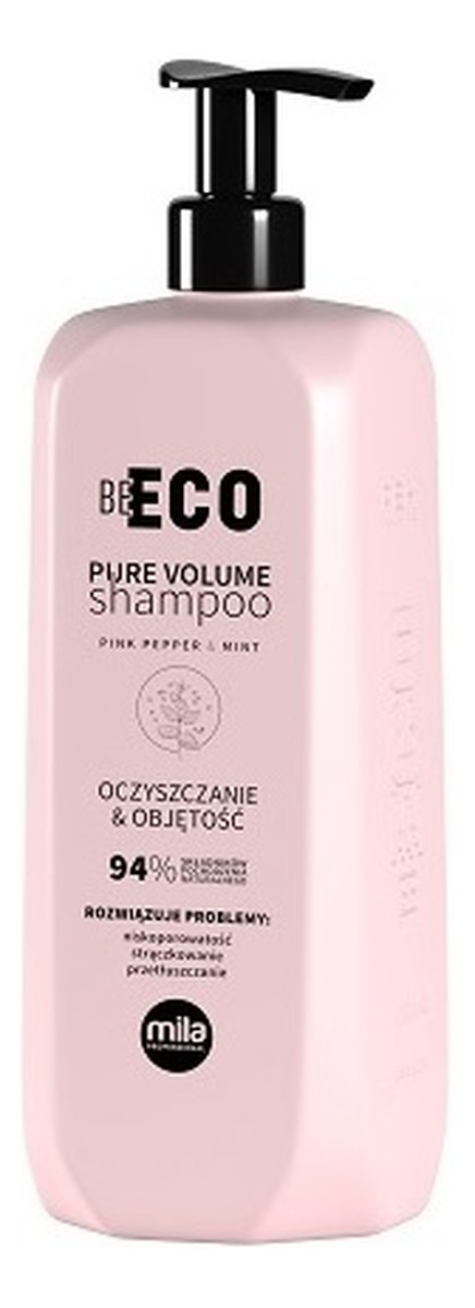 Be eco pure volume shampoo szampon do włosów oczyszczanie & objętość
