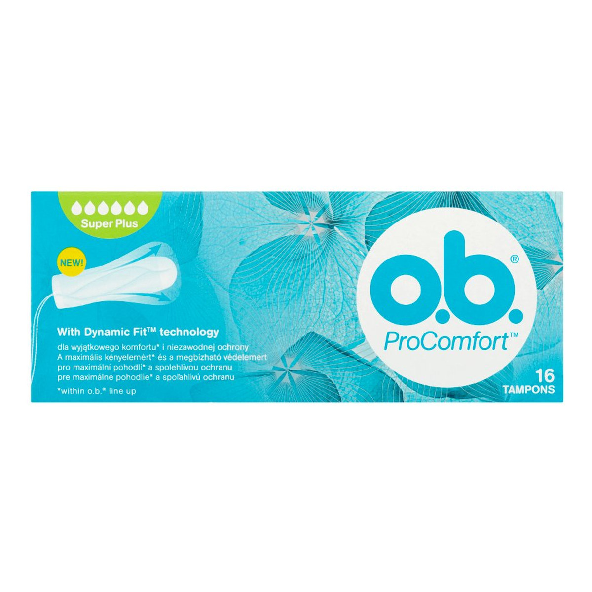 O.B. ProComfort Super Plus komfortowe tampony 6op. x 16szt (5+1 gratis)