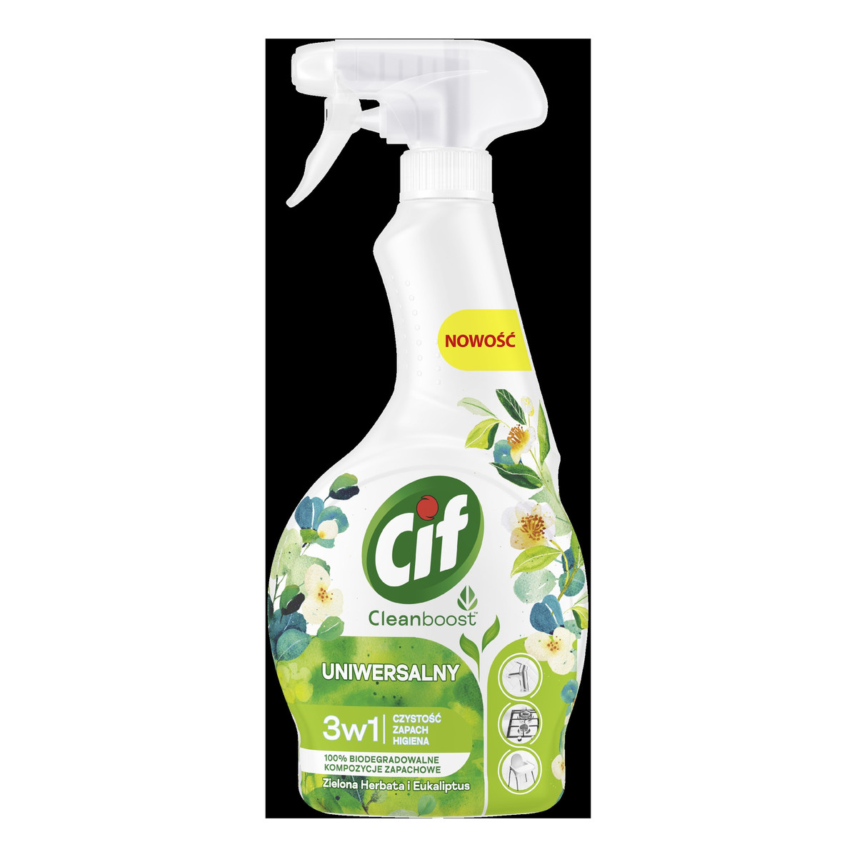 Unilever Cif cleanboost 3w1 uniwersalny płyn do czyszczenia zielona herbata 500ml