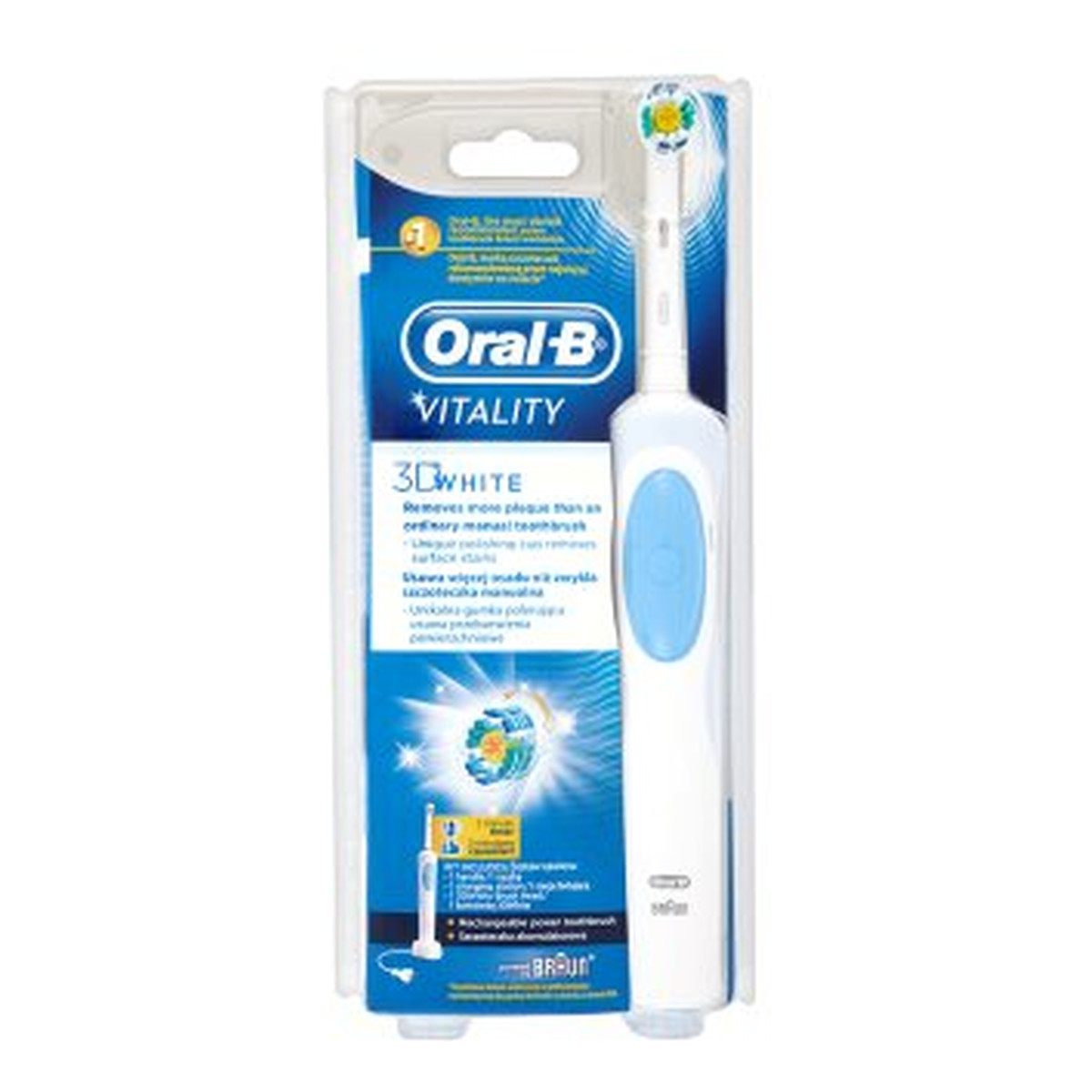 Oral-B 3D White Clean Vitality Elektryczna Szczoteczka Do Zębów D12.513W