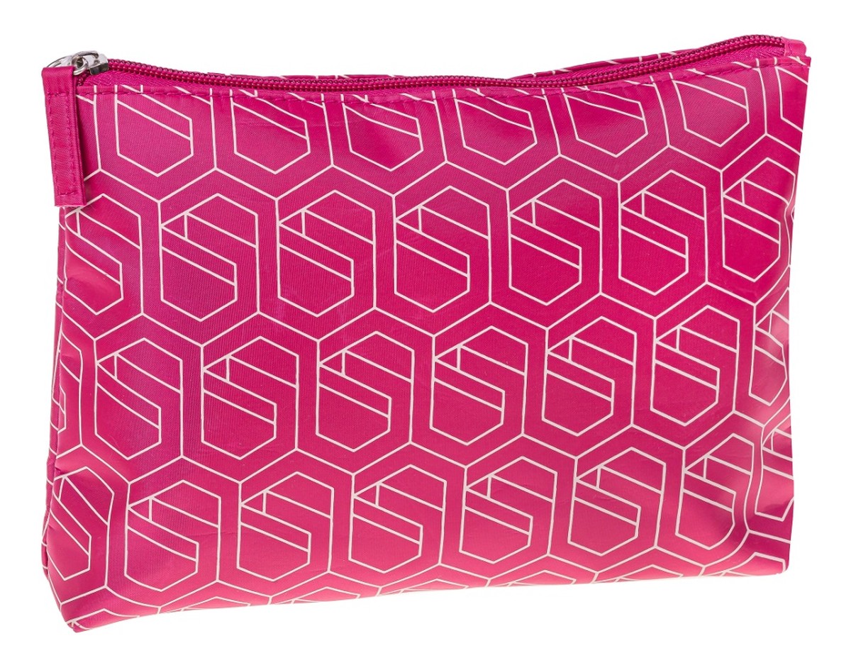 Geometric kosmetyczka kopertowa magenta