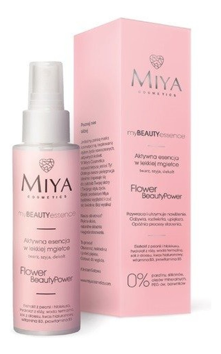 Flower Beauty Power aktywna esencja w lekkiej mgiełce twarz szyja dekolt