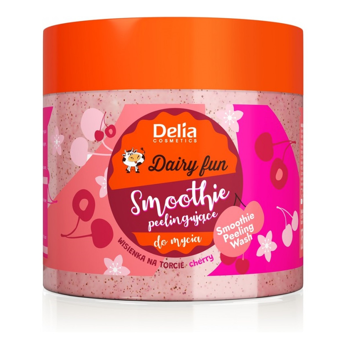 Delia Dairy Fun Peelingujące smoothie do mycia ciała Wisienka na Torcie 350ml