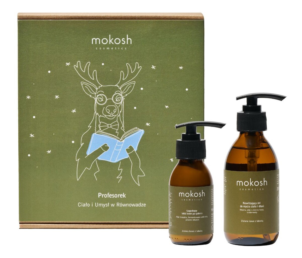Zestaw nawilżający żel do mycia ciała i dłoni 200ml + łagodzący lekki krem po goleniu 90ml
