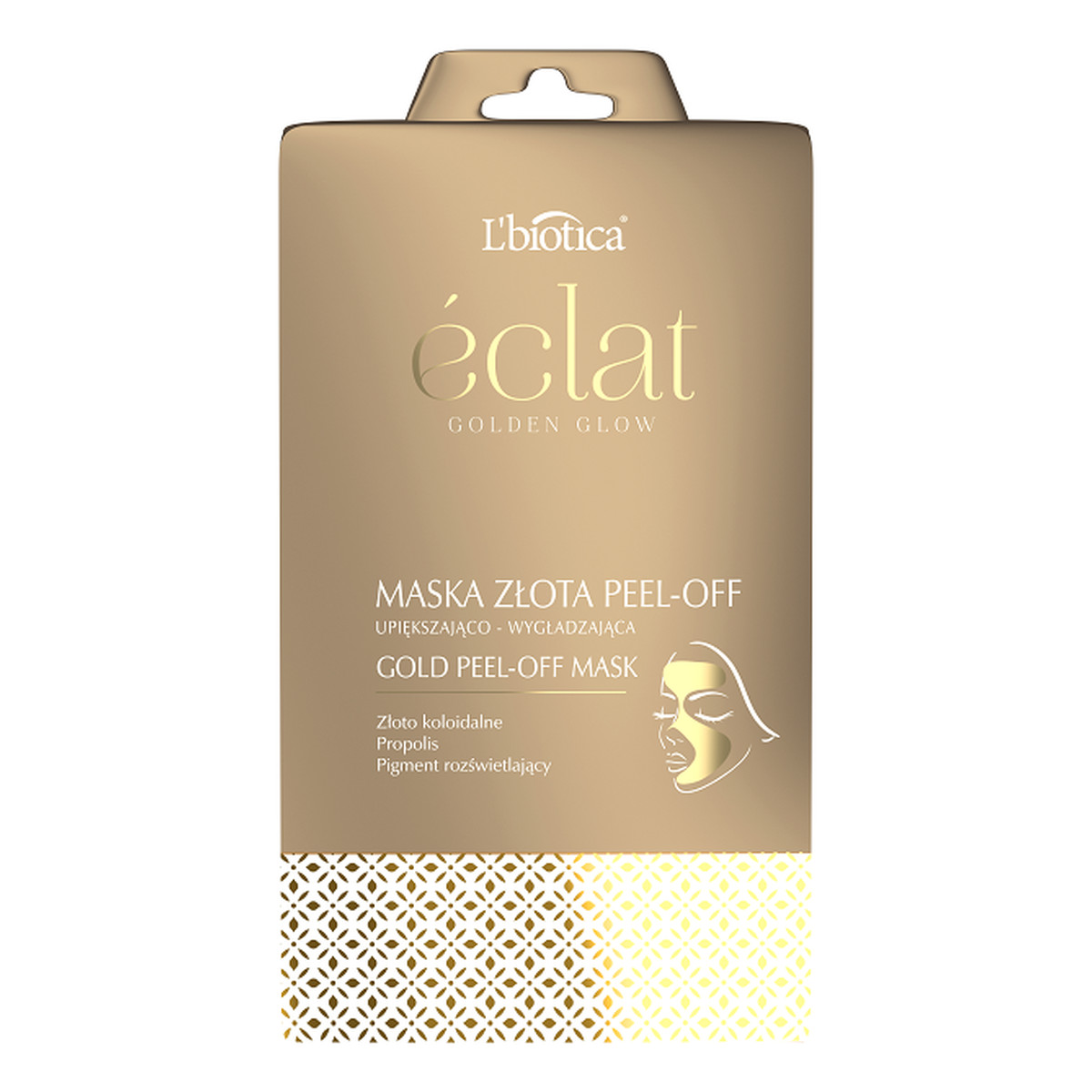 Lbiotica / Biovax Eclat Golden Glow Maska Złota peel-off upiększająco - wygładzająca 10g