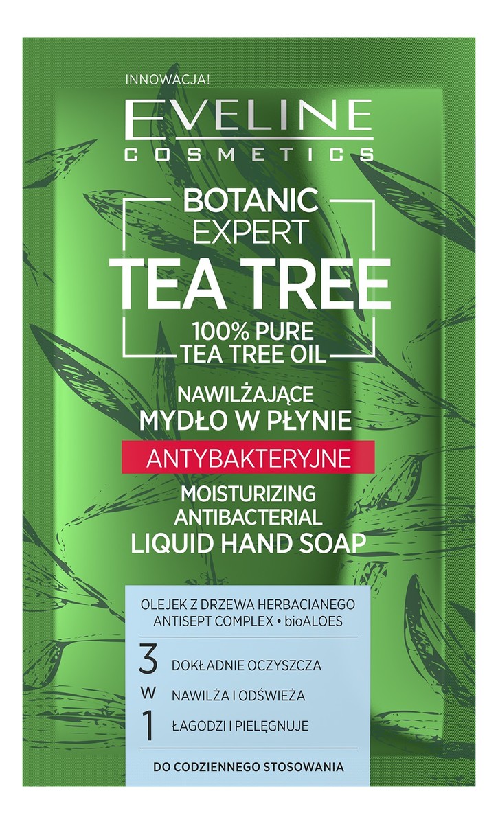 Tea Tree Nawilżające Mydło w płynie antybakteryjne -saszetka