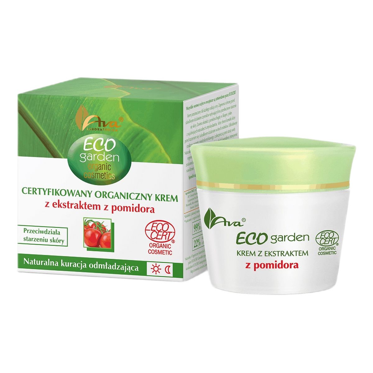 Ava Laboratorium Eco Garden certyfikowany organiczny Krem z ekstraktem z pomidora 40+ 50ml