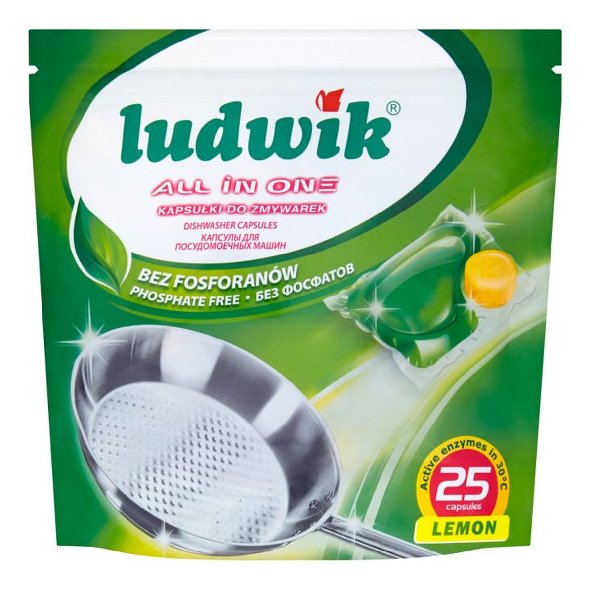 Ludwik All in one Kapsułki do zmywarek Lemon 25 szt.