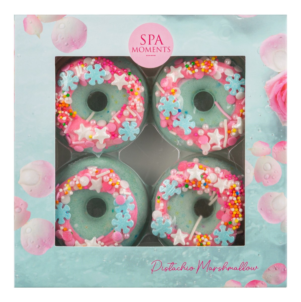 Spa moments donut d/kąp. pianka pistac.(róż)4szt