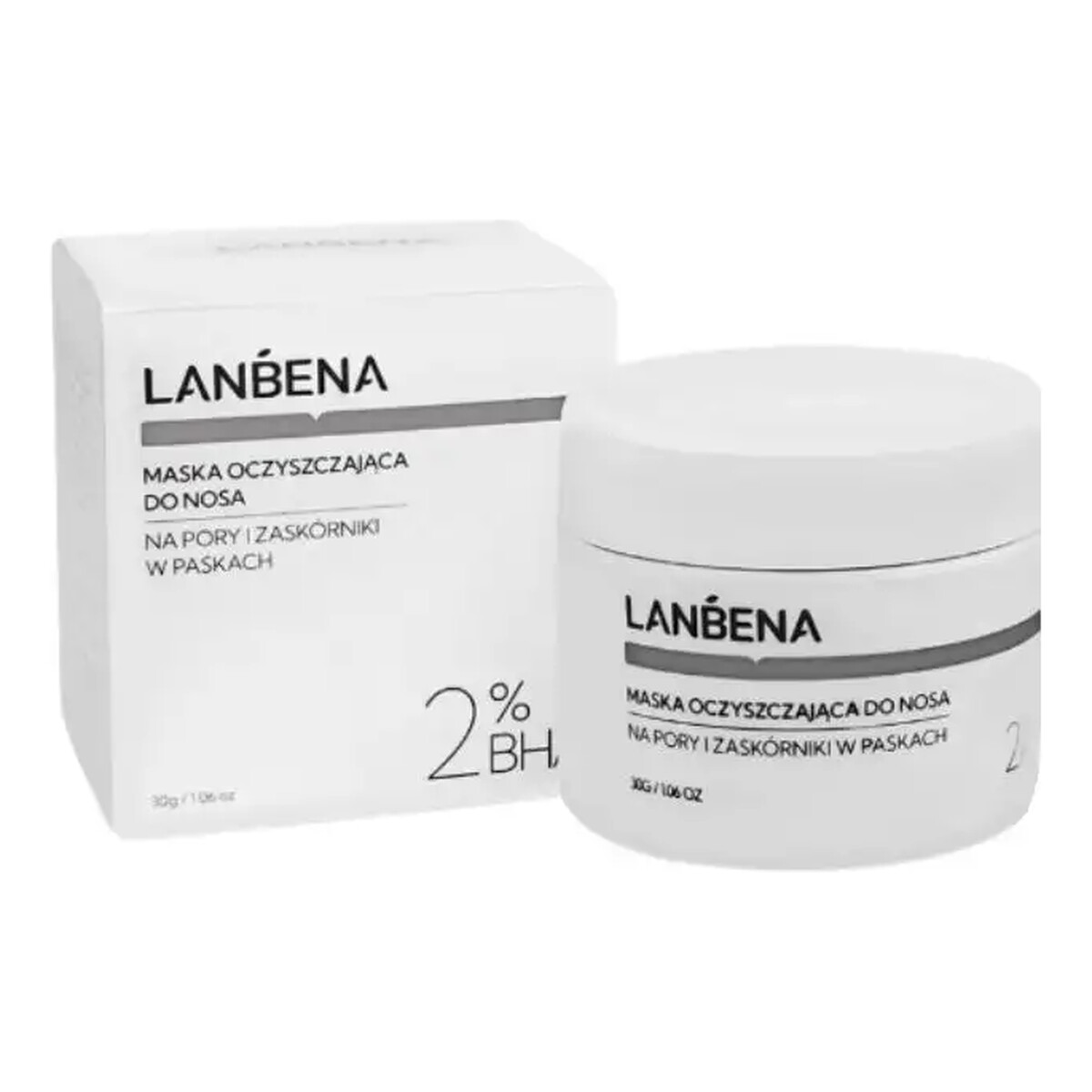 Lanbena Maska oczyszczająca do nosa na pory i zaskórniki w paskach 2%BHA 30g