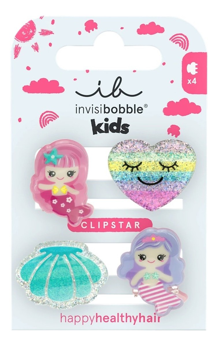 Kids zestaw mini klamer do włosów Mermaid Dreams 4szt.