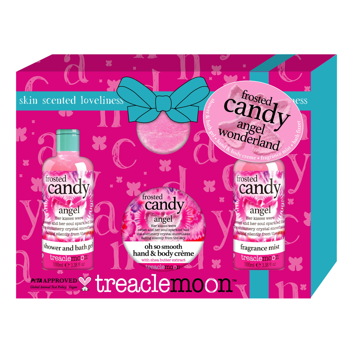 Treaclemoon Zestaw prezentowy frosted candy angel (żel pod prysznic+balsam do ciała+mgiełka do ciała+kula do kąpieli) 1 op.-4 szt.