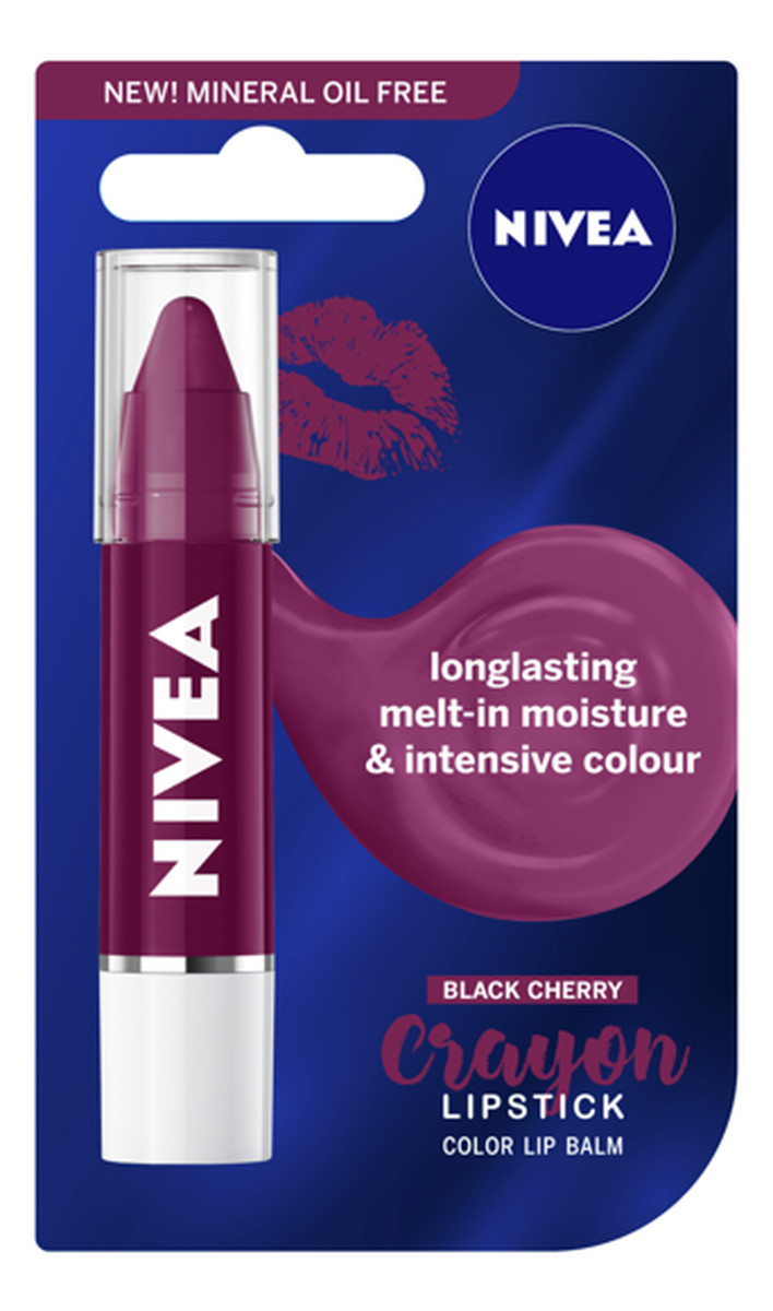 koloryzujący balsam ochronny do ust w kredce Black Cherry