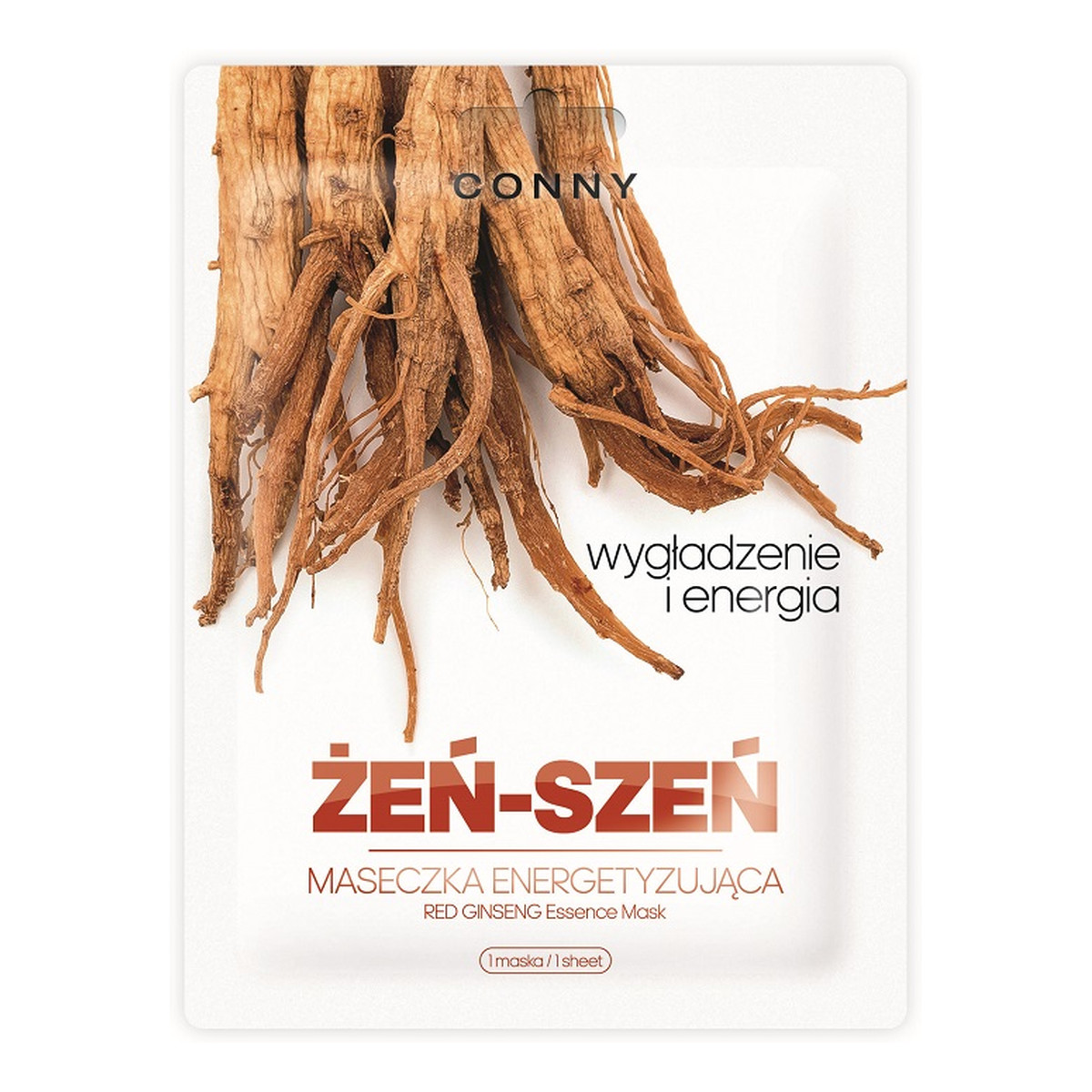 Conny Red Ginseng Essence Mask energetyzująca maseczka w płachcie Żeń-Szeń 23g