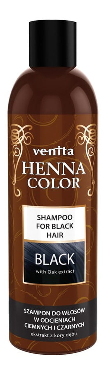 Black szampon ziołowy do włosów w odcieniach ciemnych i czarnych