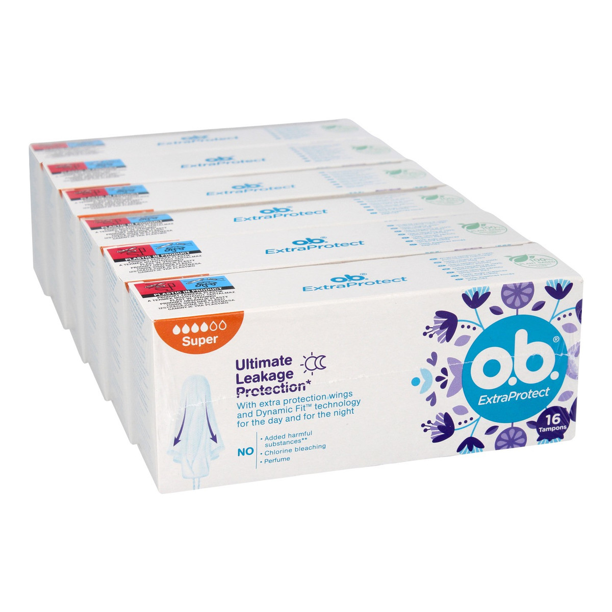 O.B. Extra Protect Tampony Ultimate Super (16) 1op.-6szt 5 +1gratis