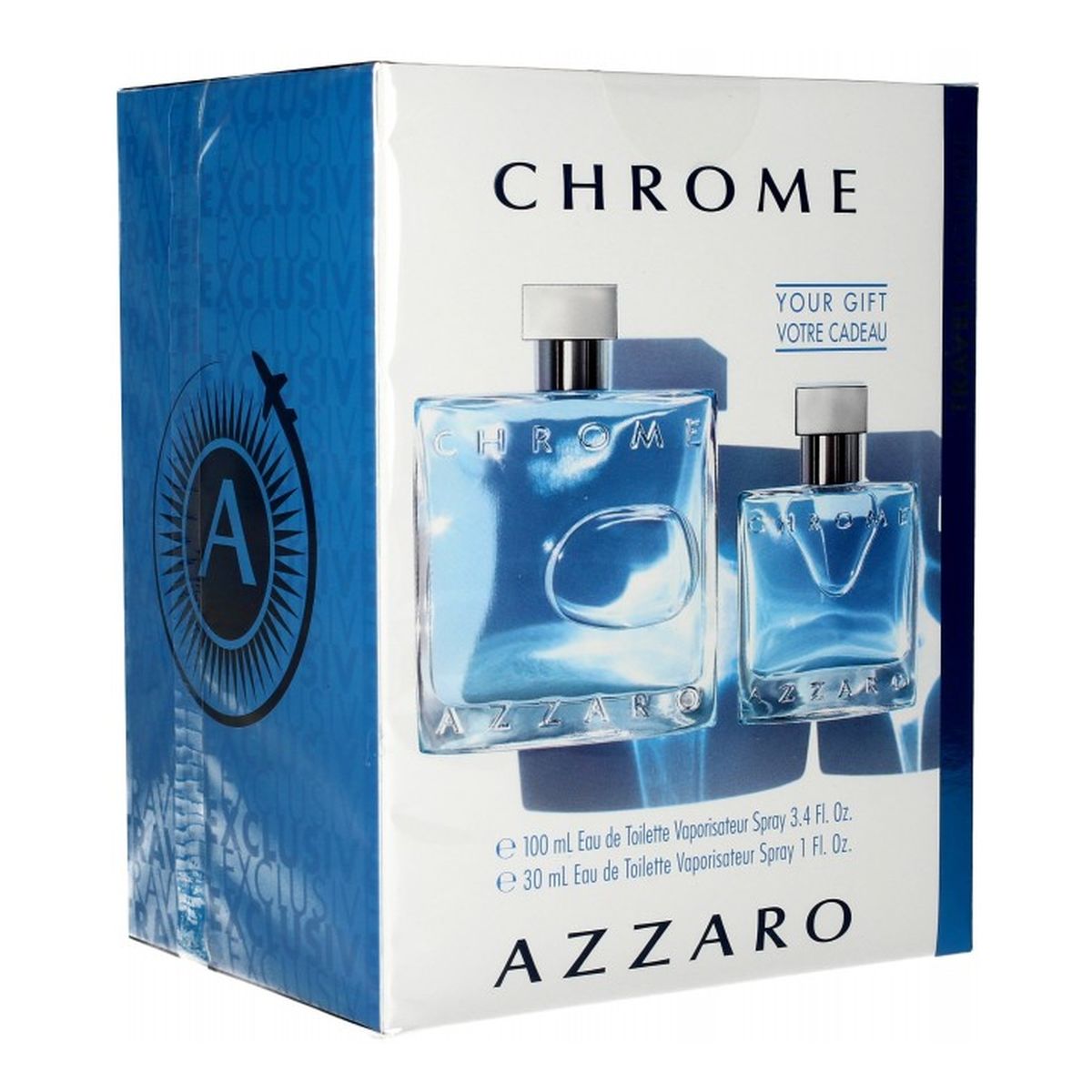 Azzaro Chrome Men Zestaw prezentowy (woda toaletowa + woda toaletowa )