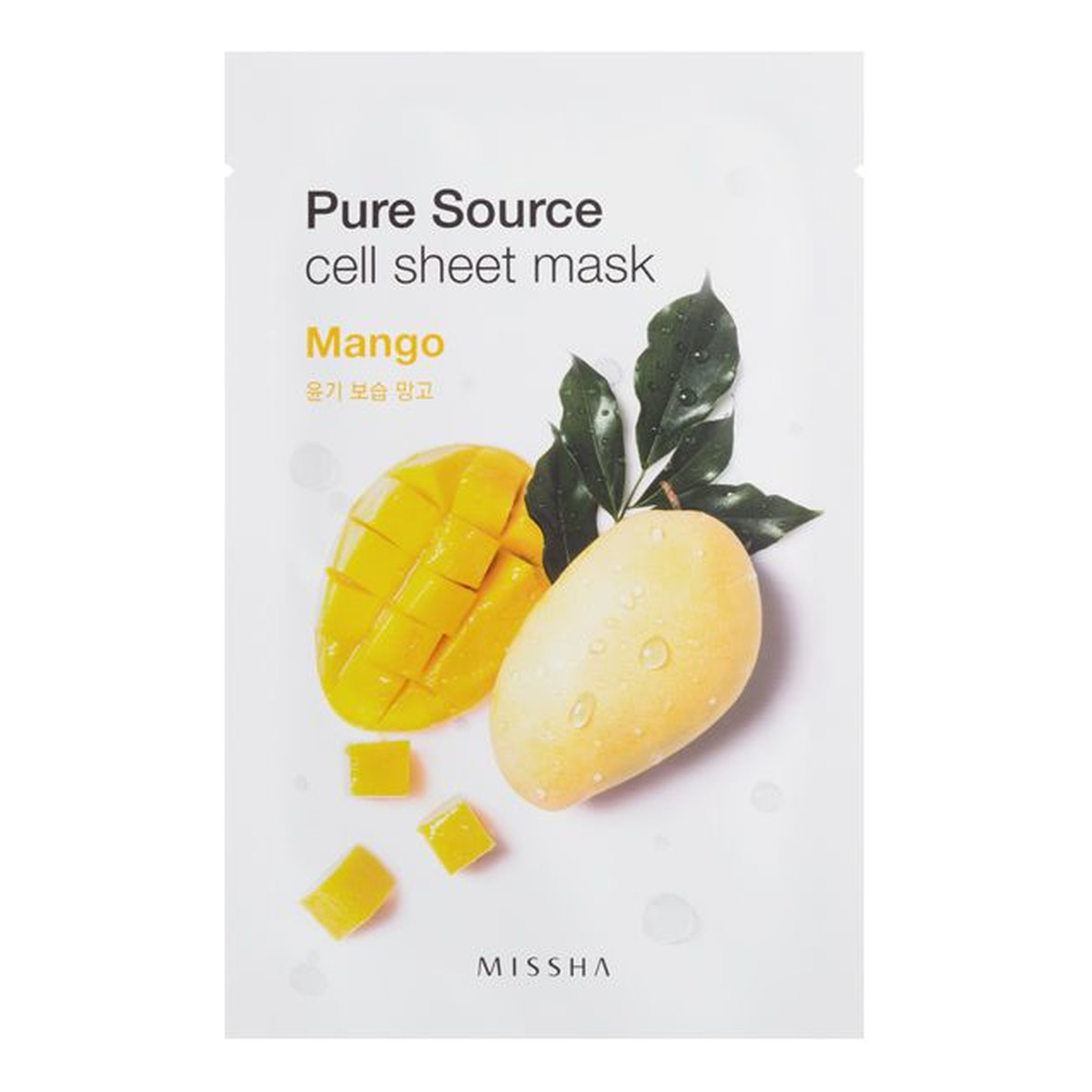 Missha Pure Source Cell Sheet Mask Nawilżająco-Rozjaśniająca Maseczka W Płacie Mango 21g