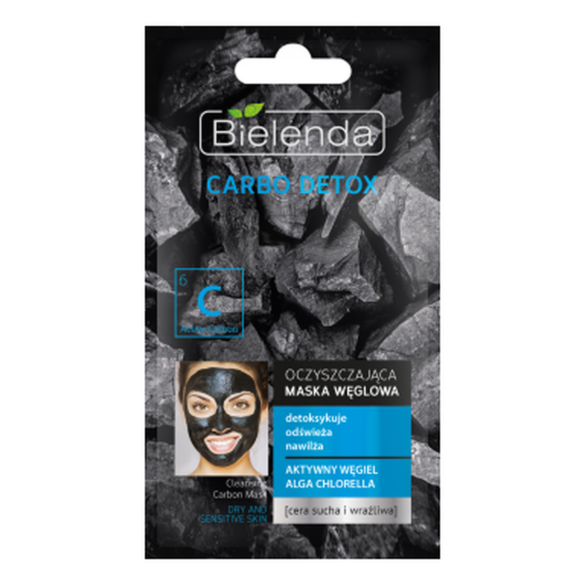 Bielenda Carbo Detox Oczyszczająca Maska Węglowa Do Cery Suchej i Wrażliwej 8g