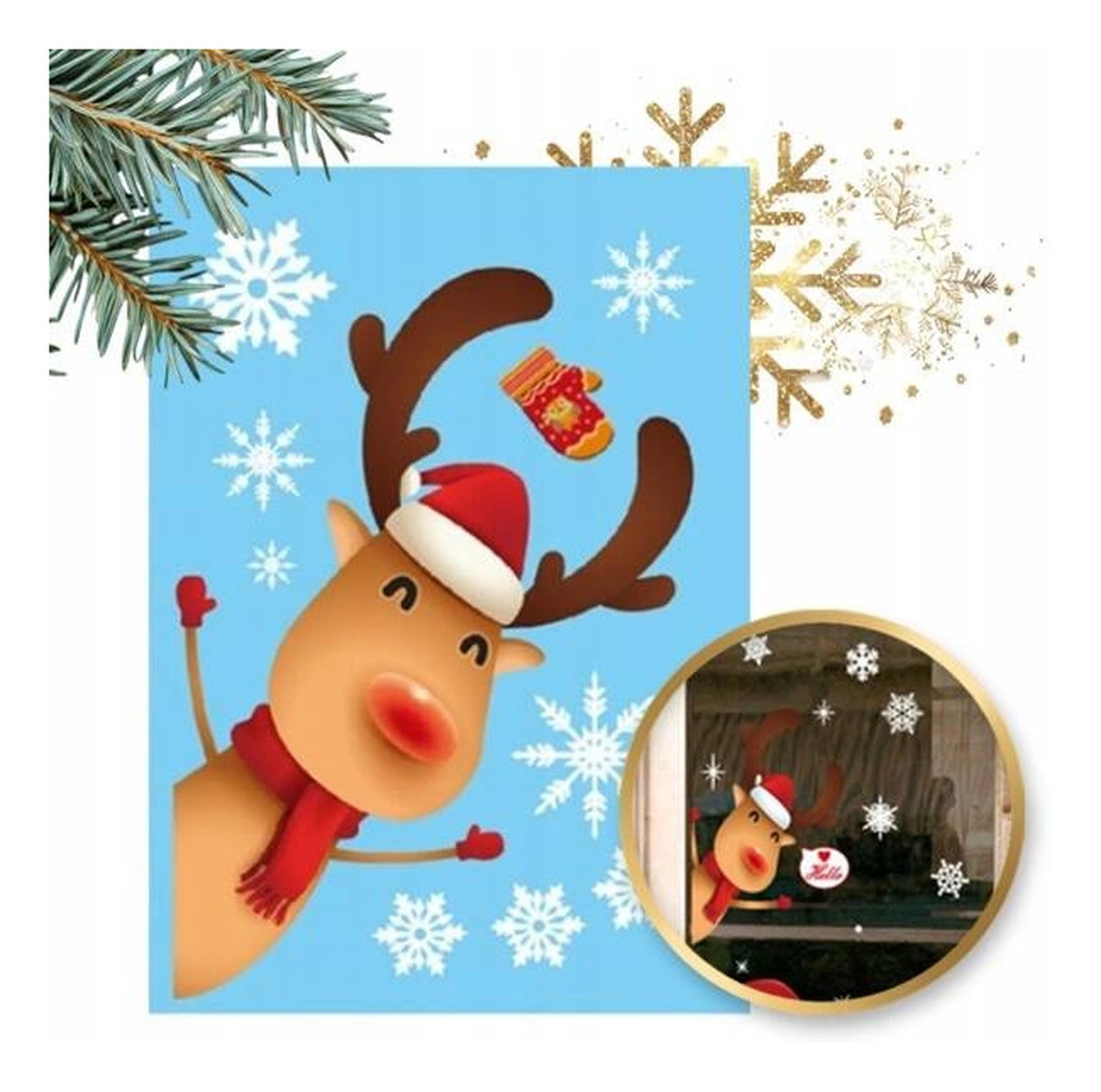 Naklejki świąteczne na okno Boże Narodzenie