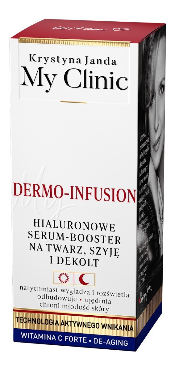 Krystyna janda my clinic dermo-infusion hialuronowe serum booster na twarz,szyję i dekolt na dzień i noc