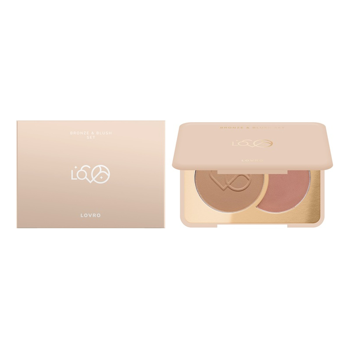 Lovro Bronze blush set prasowany bronzer i róż do modelowania twarzy 5g