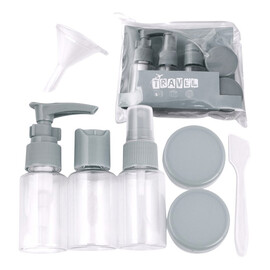 Zestaw pojemniczków i akcesoriów podróżnych 7w1