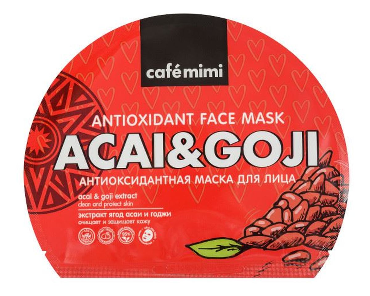 Antyoksydacyjna witaminowa maska na twarz w płachcie ACAI i GOJA