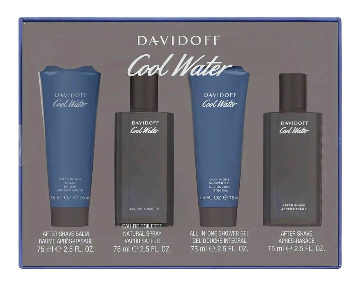 Zestaw woda toaletowa spray 75ml + balsam po goleniu 75ml + żel pod prysznic 75ml + woda po goleniu 75ml