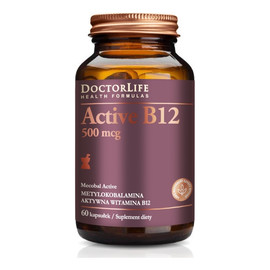 Active b12 aktywna witamina b12 500mg suplement diety 60 kapsułek