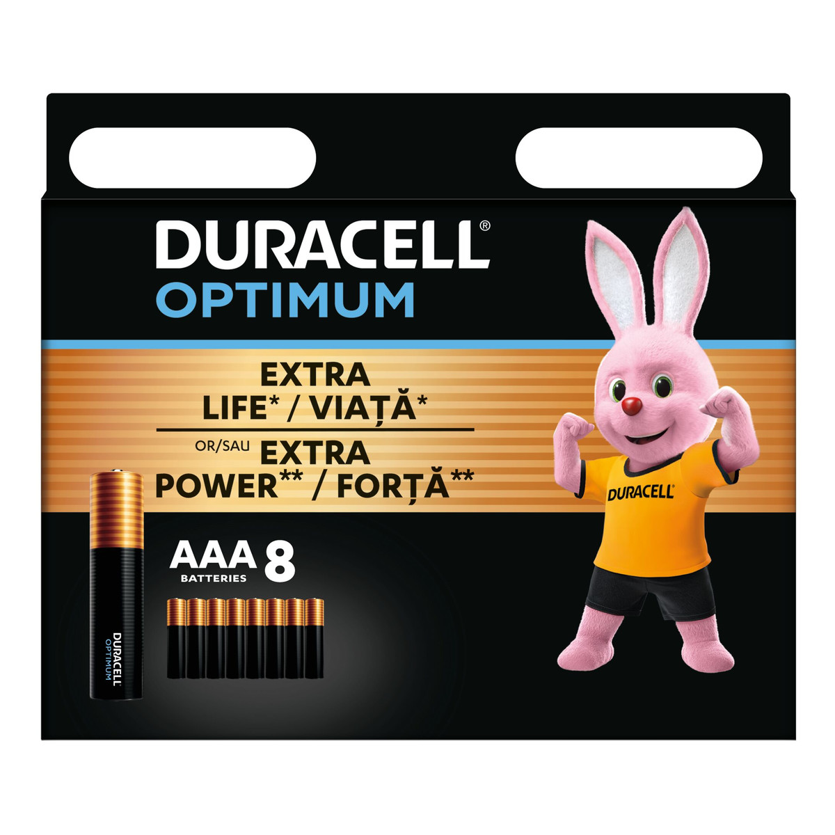 Duracell Duracell Baterie Alkaliczne Optimum Extra Power AAA LR3 (8)