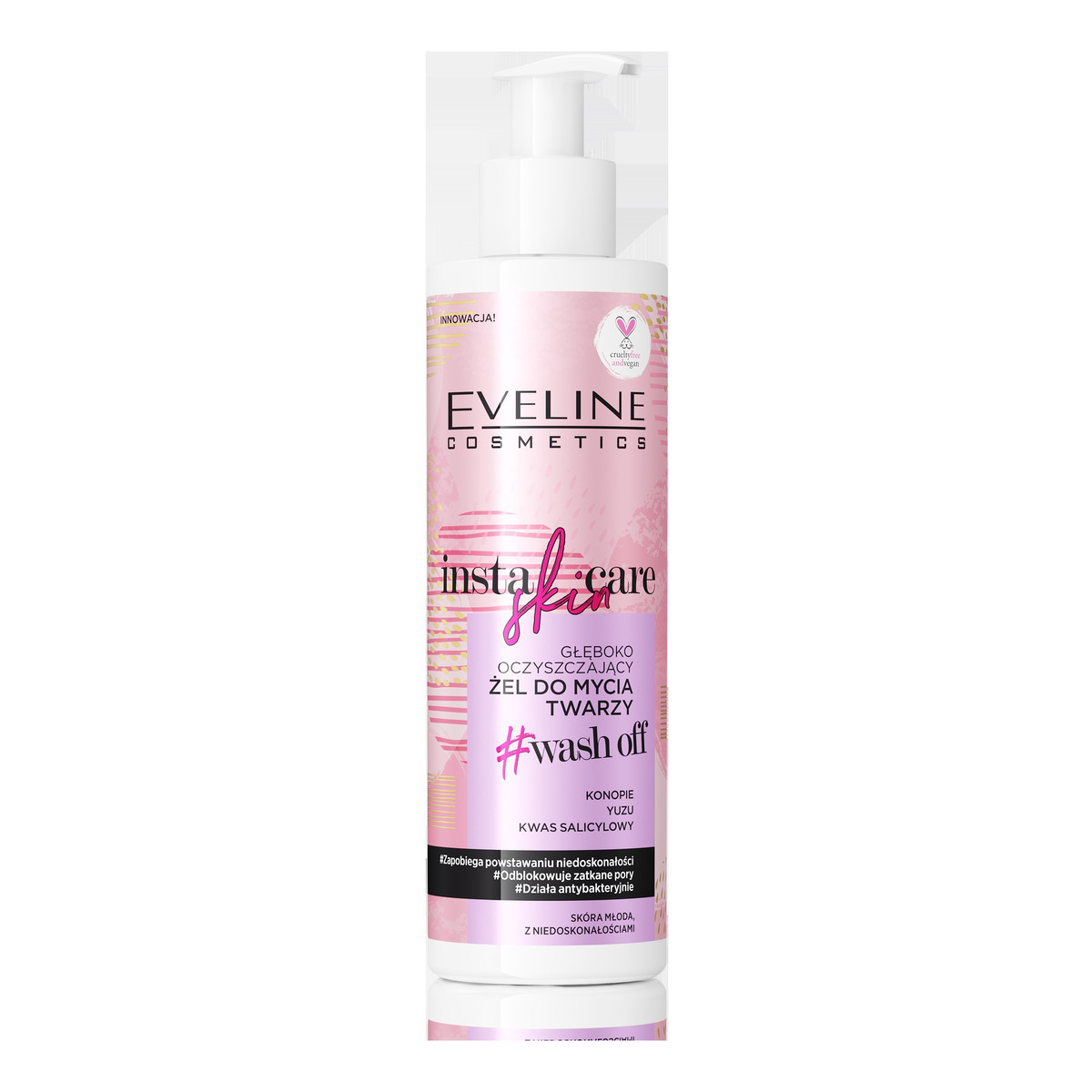 Eveline Insta Skin Care ŻEL do mycia twarzy głęboko oczyszczający 200ml