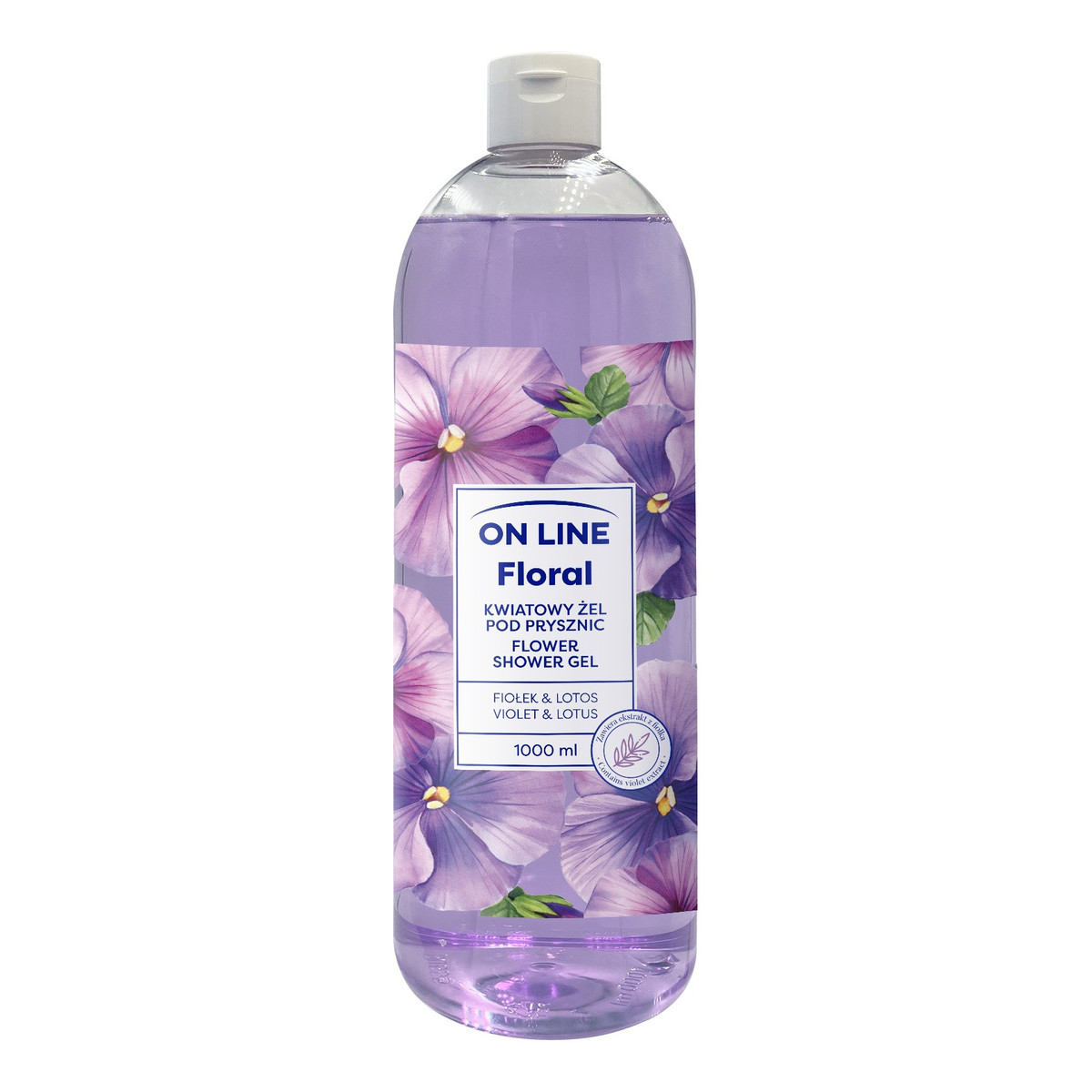 On Line Floral Kwiatowy żel pod prysznic - Fiołek & Lotos 1000ml