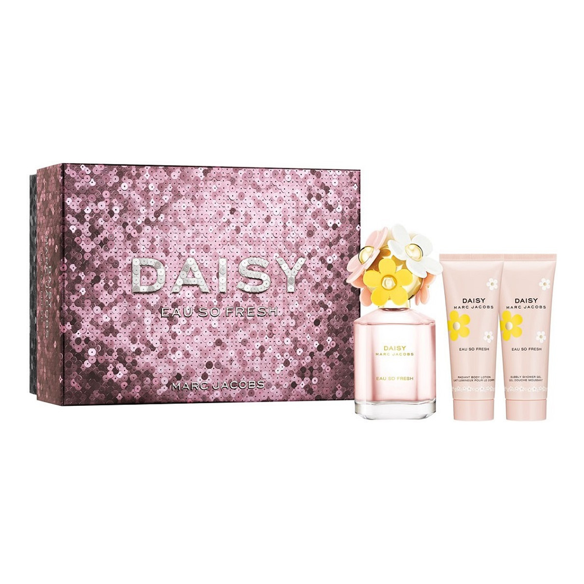 Marc Jacobs Daisy Eau So Fresh Zestaw woda toaletowa spray 75ml + balsam do ciała 75ml + żel pod prysznic 75ml