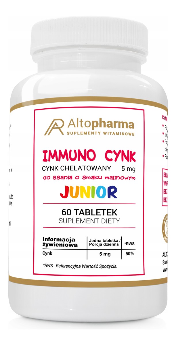 Immuno Cynk Junior suplement diety 60 tabletek