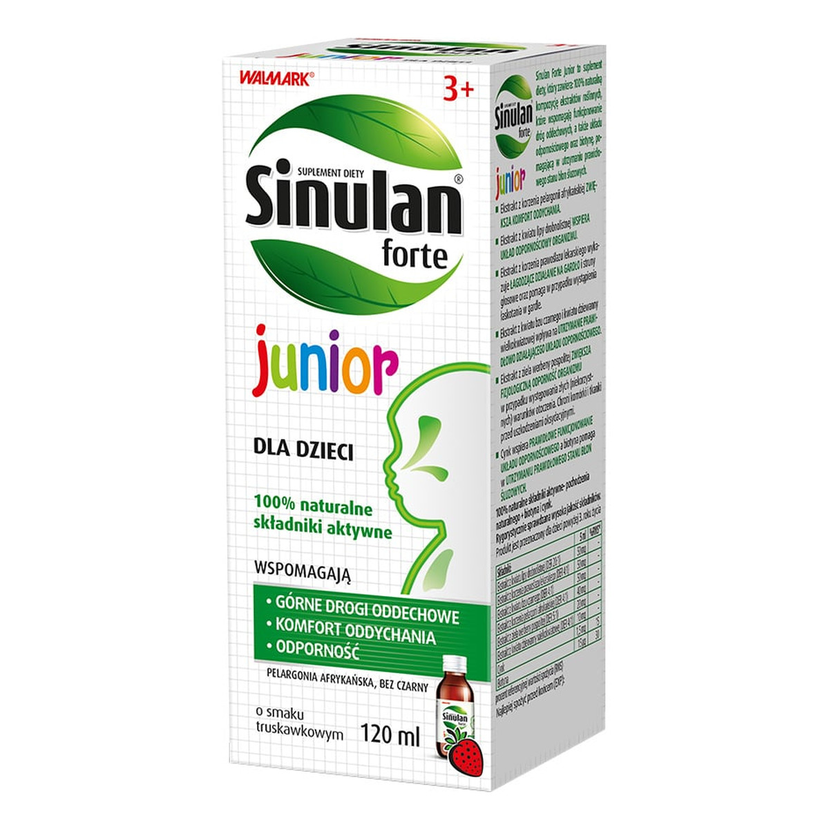 Sinulan Forte junior syrop wspomagający odporność dla dzieci suplement diety 120ml