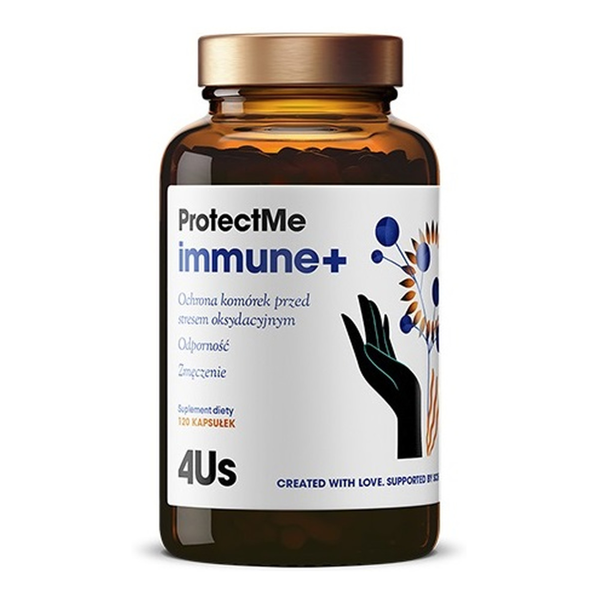 HealthLabs 4us protectme immune+ wsparcie prawidłowego funkcjonowania układu odpornościowego suplement diety 120 kapsułek