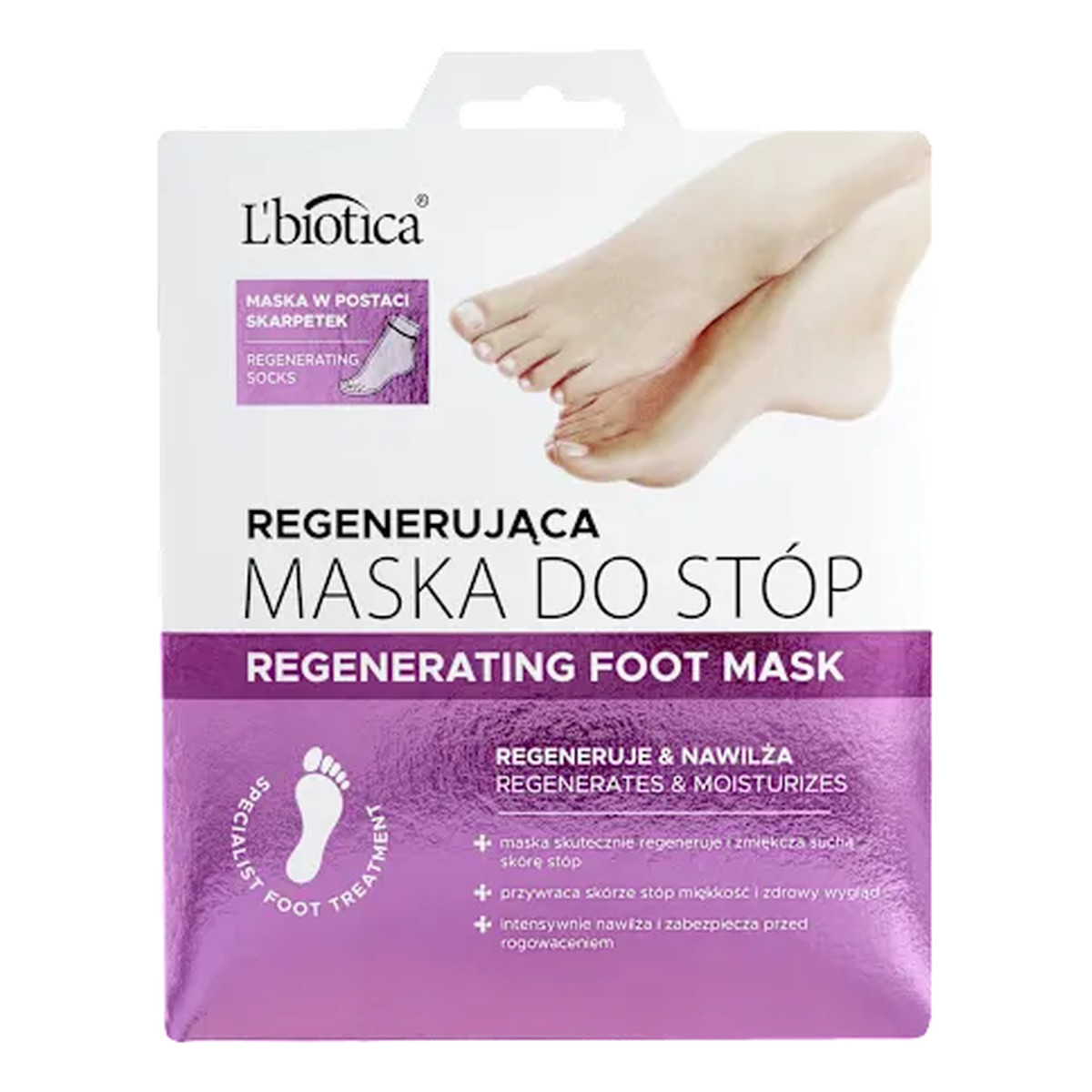 Lbiotica / Biovax Regenerująca Maska do stóp skarpetki 32ml