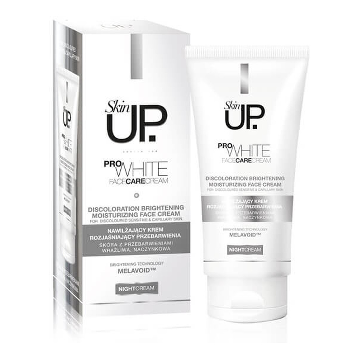 Skin Up Pro White NAWILŻAJĄCY KREM NA NOC ROZJAŚNIAJĄCY PRZEBARWIENIA 50ml