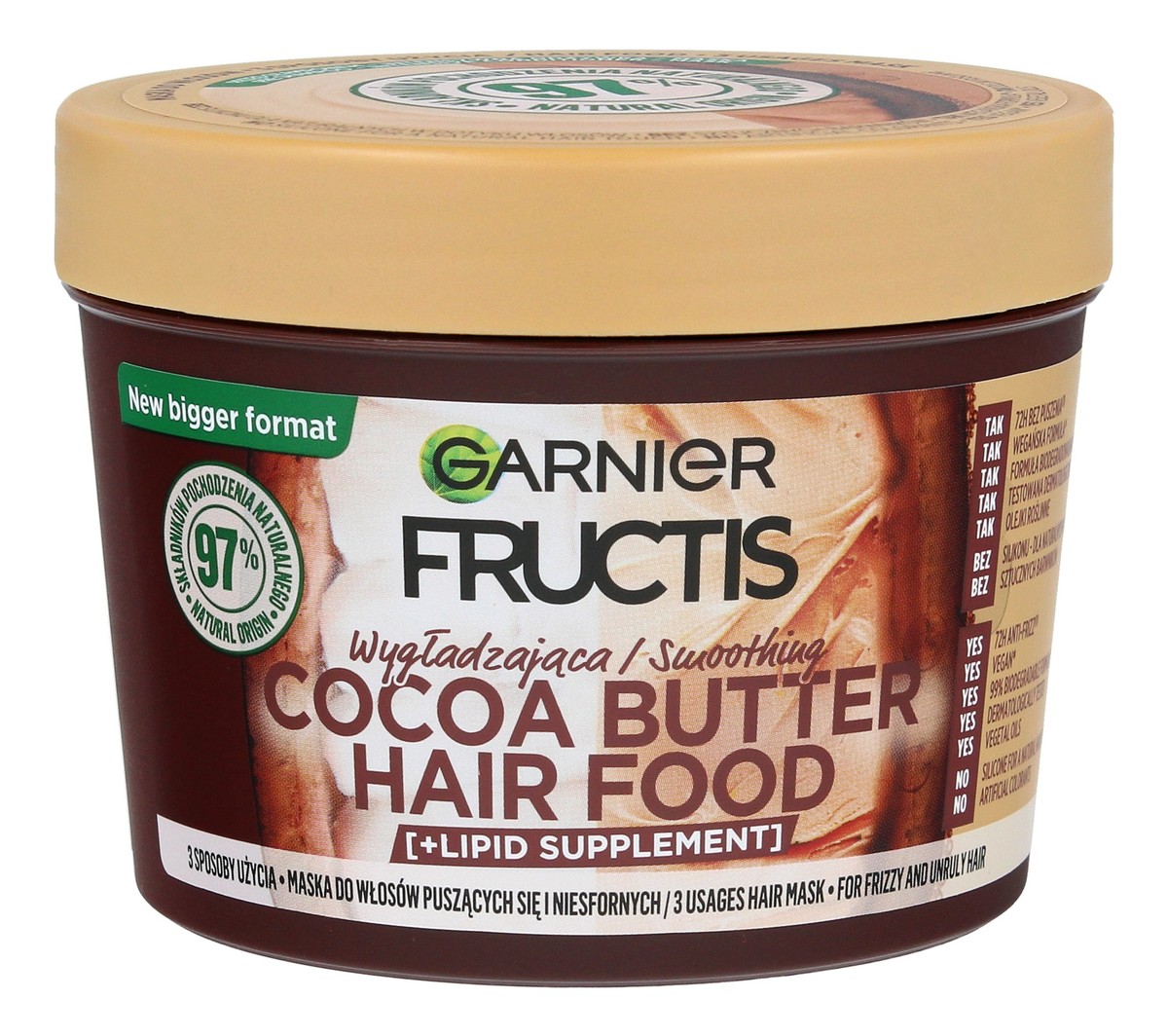 Hair Food Maska wygładzająca do włosów puszących się i niesfornych - Cocoa Butter