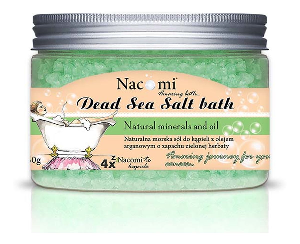 Naturalna Sól Do Kąpieli Z Morza Martwego O Zapachu Zielonej Herbaty