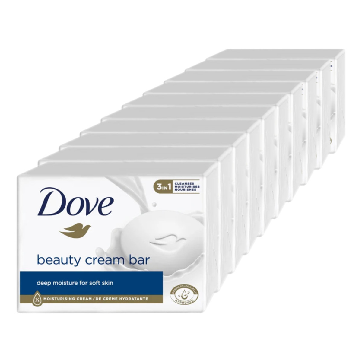 Dove Beauty Cream Głęboko Nawilżające Mydło w kostce 3in1 10szt.