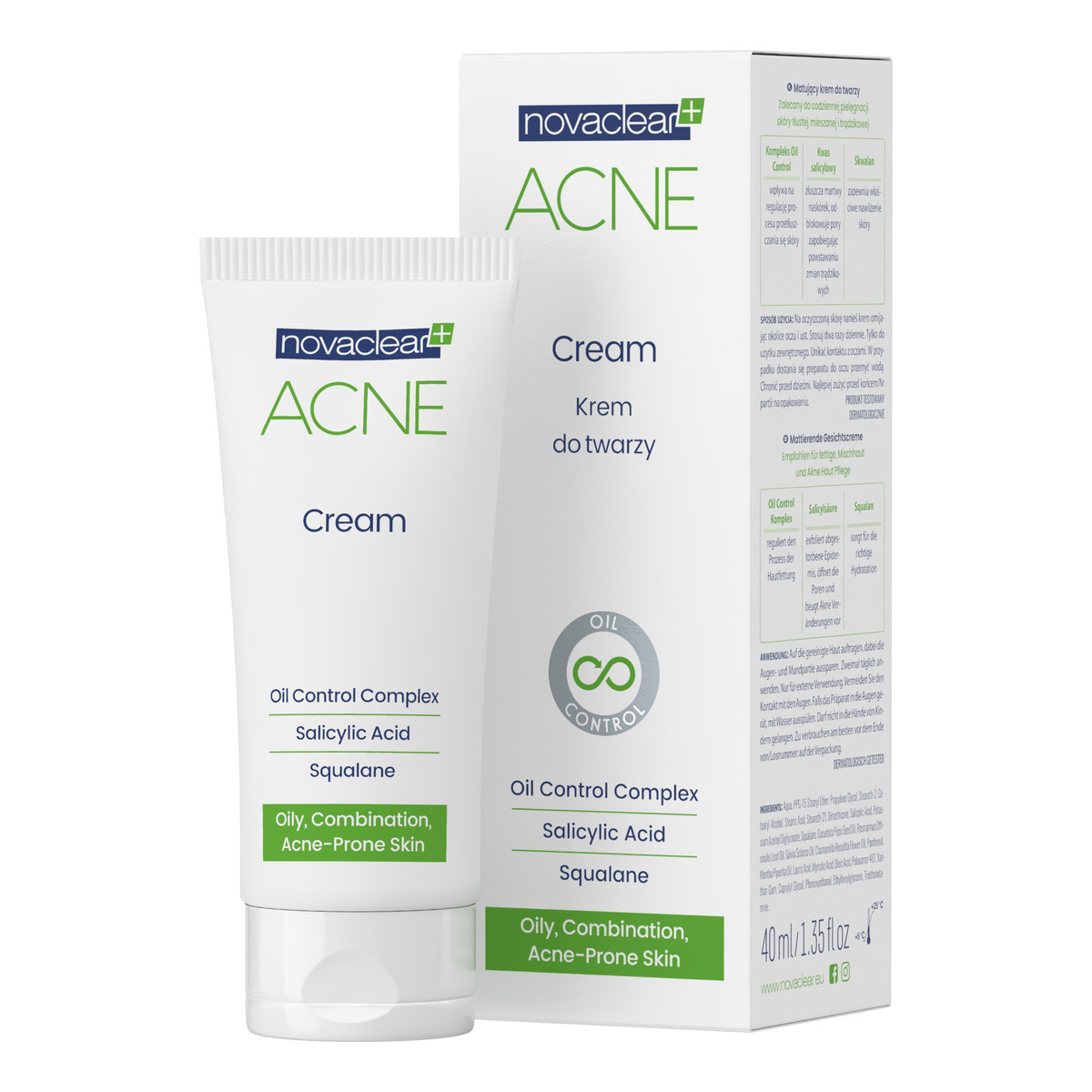 Novaclear Acne Matujący krem do twarzy 40ml