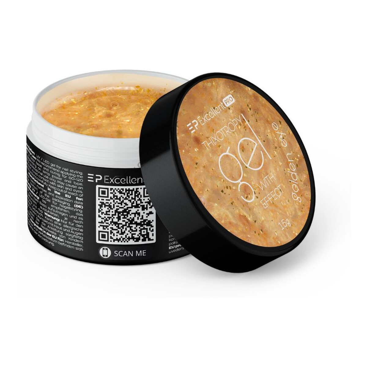 Excellent PRO Thixotropy Gel With Effect Żel budujący golden eye 15g