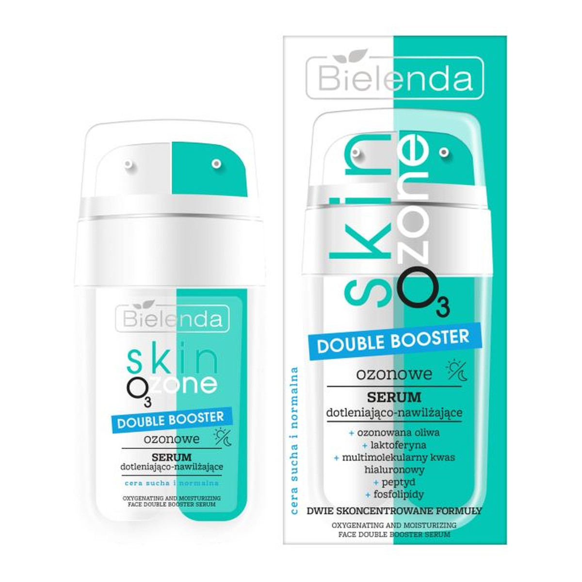 Bielenda Skin O3 Zone Double Booster Ozonowe serum dotleniająco-nawilżające, 2x7,5 ml 15ml