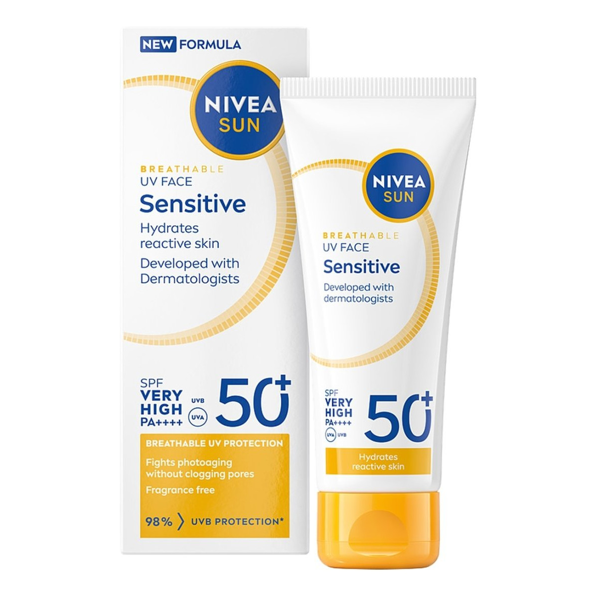 Nivea Sun krem do twarzy dla skóry wrażliwej SPF50+ 40ml