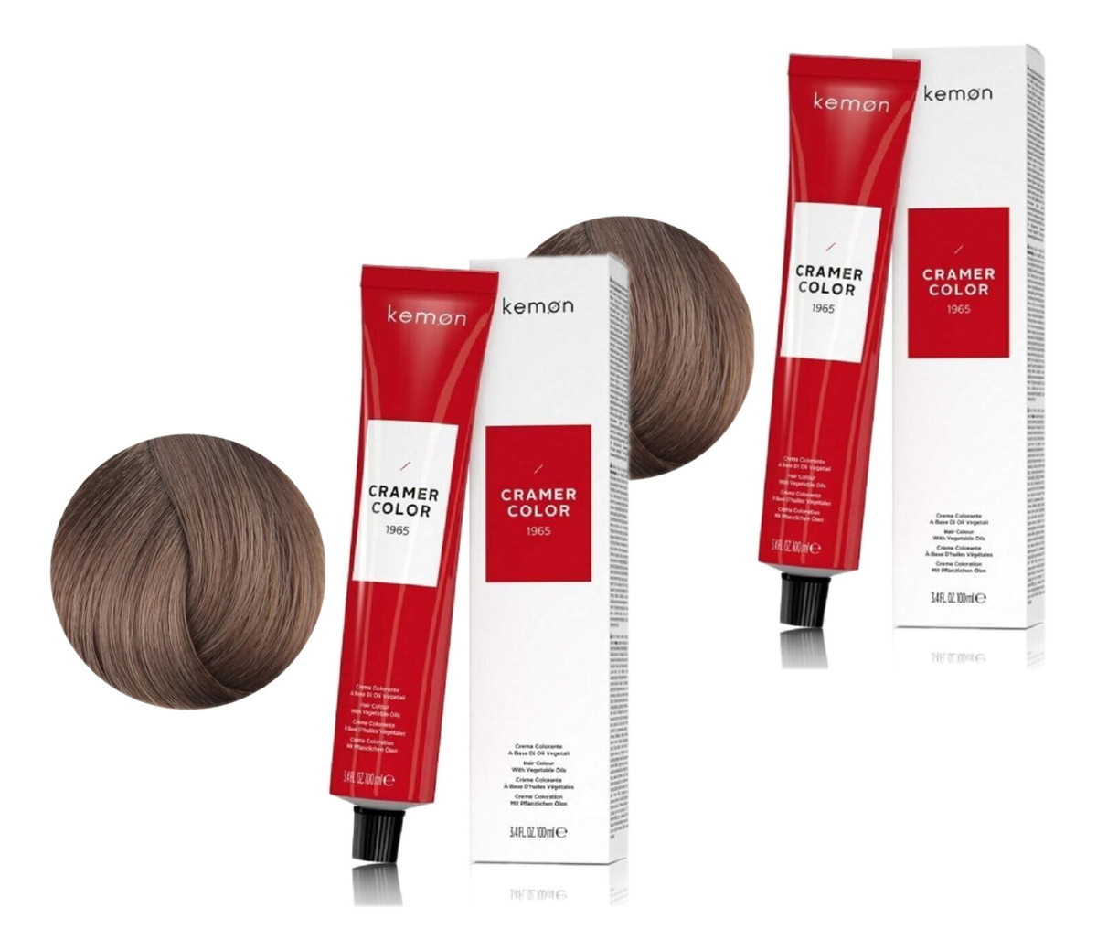 Kremowa farba do włosów z olejem kokosowym Light Ash Blonde (8.1) 2szt.x100ml