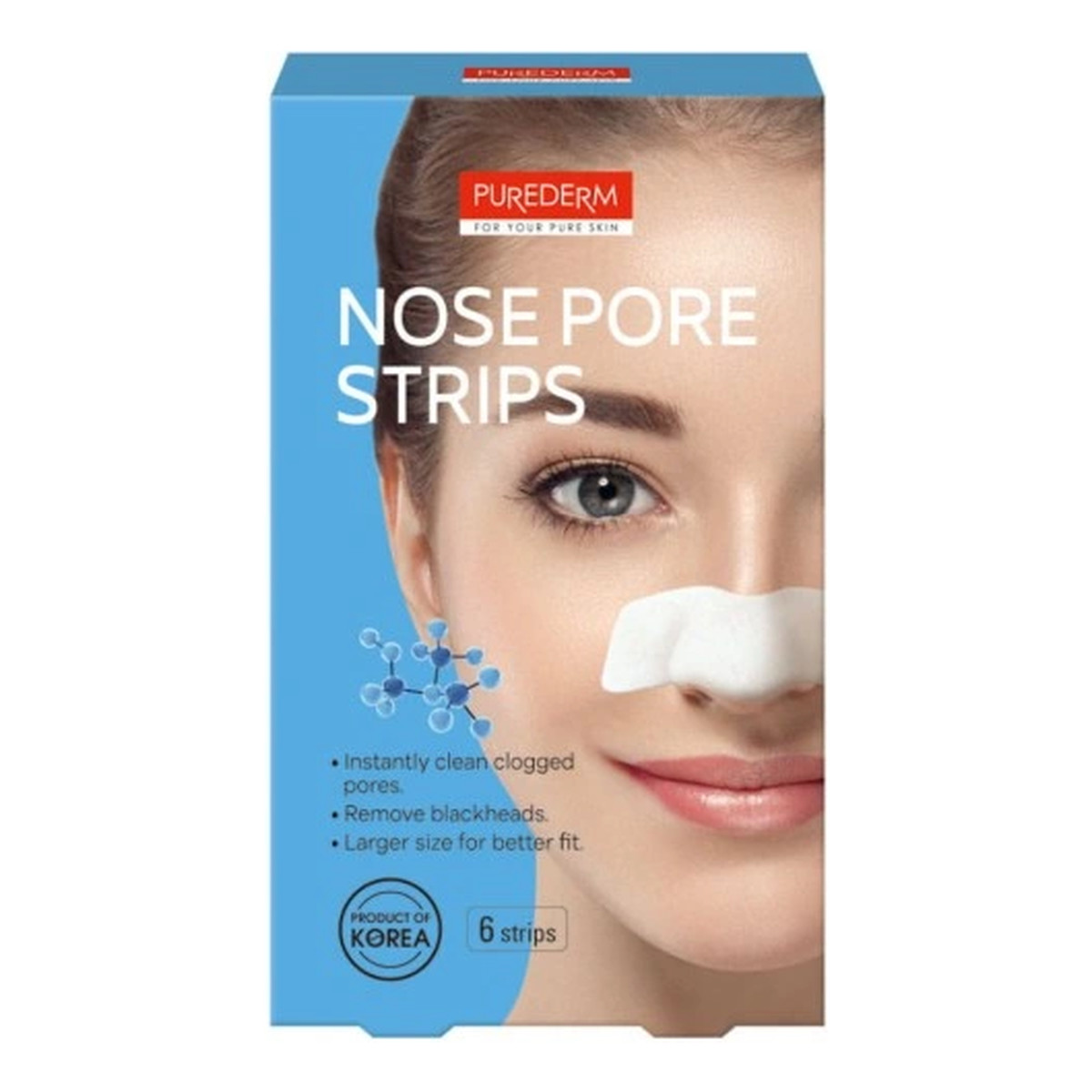 Purederm Pore Strips oczyszczające plastry na nos 6 sztuk